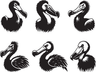 Dodo Head Vector Silhouette © MehmetKemal