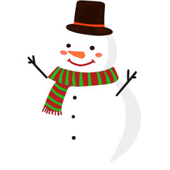 snowman with a scarf