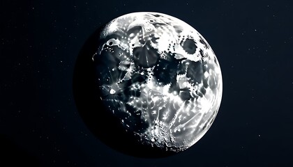 Naklejka premium Mystic moonlit night, explore the astronomical wonders of the universe