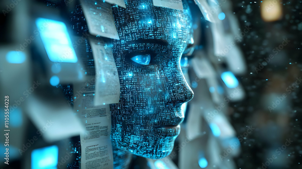 Poster ai: digital data processing & future tech