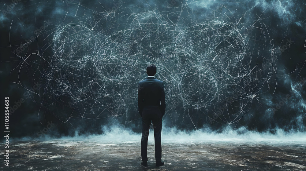 Aufkleber navigating complex systems: a visual metaphor for problem solving