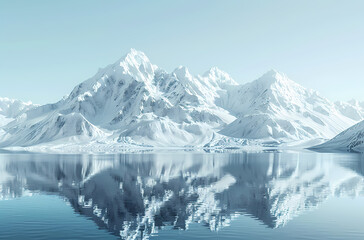 Fototapeta premium lake and mountains