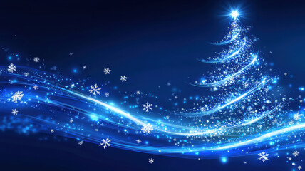 Obraz premium Starry Night Christmas Tree