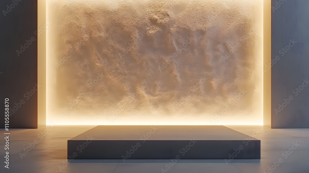 Aufkleber 22. a blank, textured wall with soft lighting and a large empty space in the middle for text