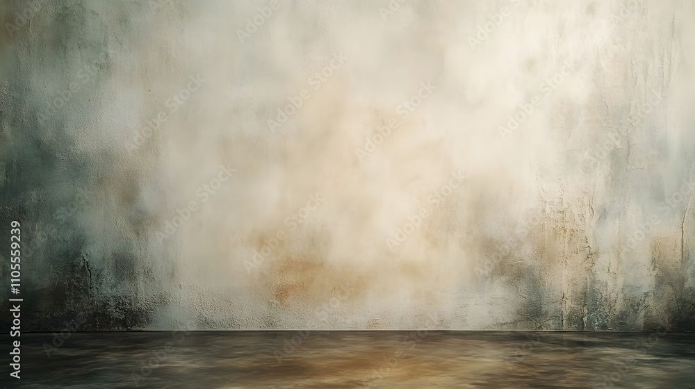 Poster 22. a blank, textured wall with soft lighting and a large empty space in the middle for text