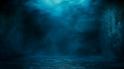 Naklejka premium Deep Blue Haze: Moody Background Texture for Design Projects