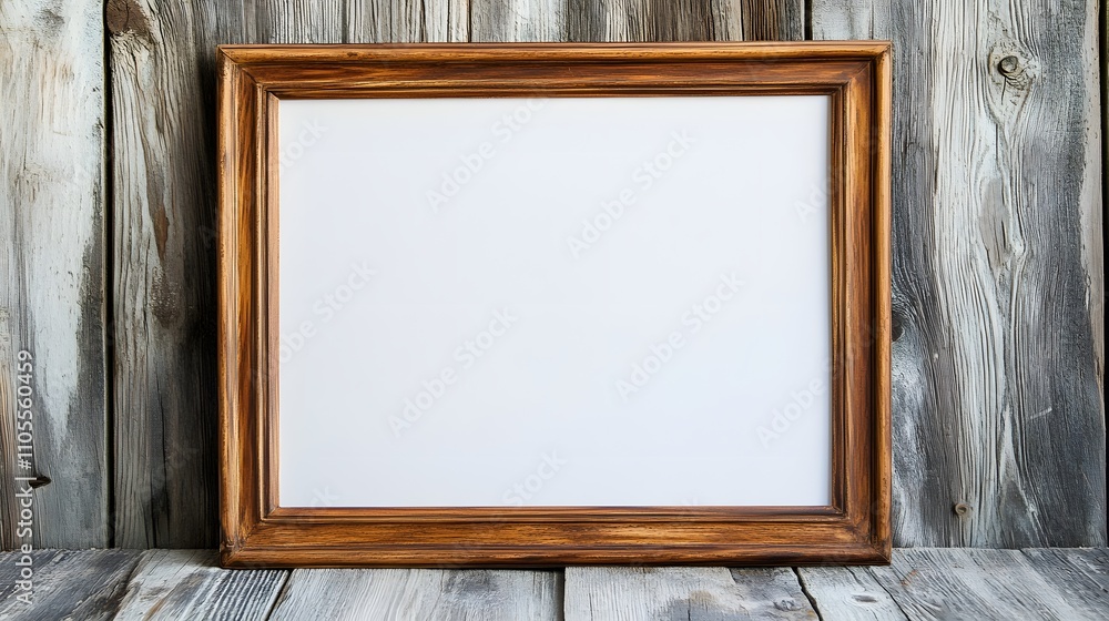 Poster 2. an empty whiteboard with a wooden frame and a clear open space in the middle