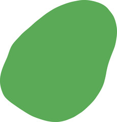 Hand Drawn Small Organic Green Blob Shape