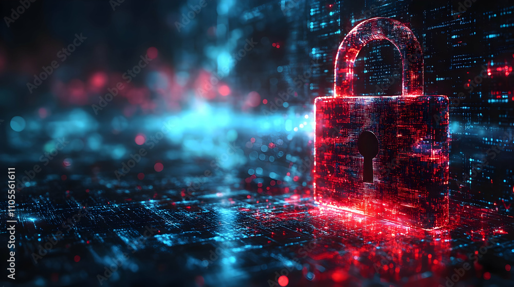 Poster digital security: protecting data with encryption & firewalls, enhancing online privacy now