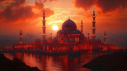 Fototapeta premium Eid al Fitr is a Muslim