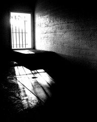 Cell in Fort DeSoto Black and White