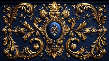 Golden floral design