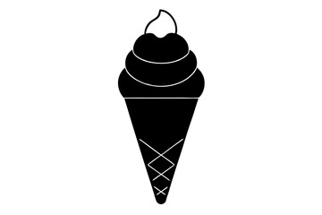 ice cream silhouette vector.