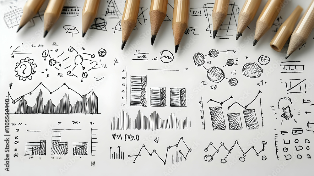 Poster sketching data: charts, graphs & diagrams for visualizing information