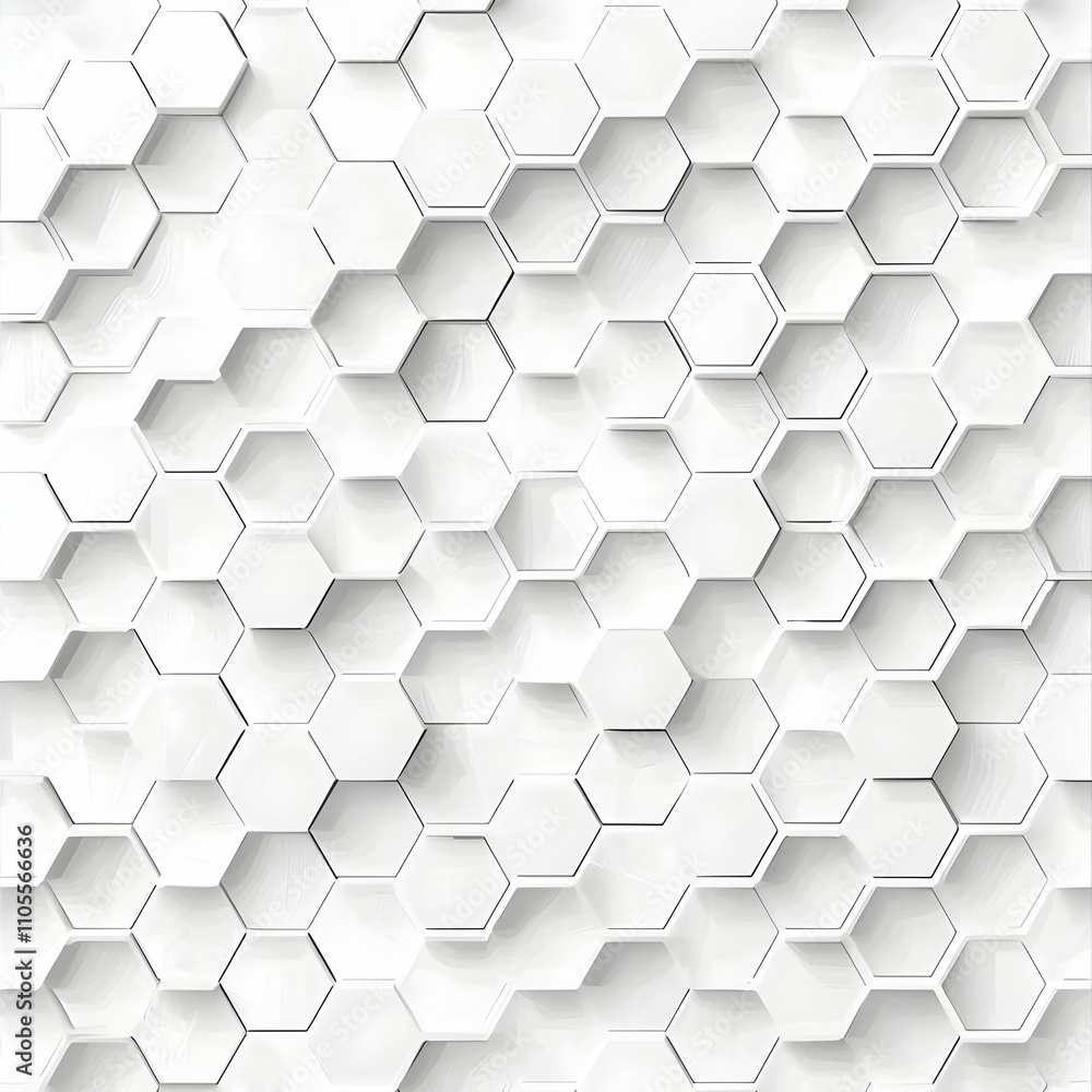 Poster abstract white background with hexagonal patterns. background of geometric shapes for design, concep