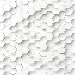 Naklejka premium Abstract white background with hexagonal patterns. Background of geometric shapes for design, concept, and technology 