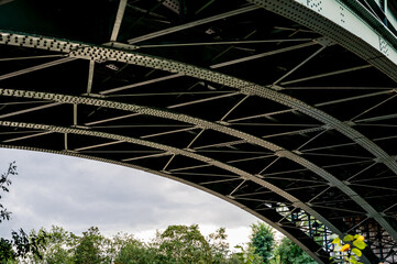 Metallic Big Bridge. Bridges in Paris