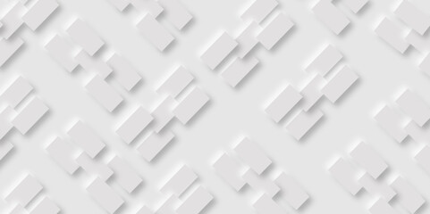 Abstract white rectangle shape geometric line background. abstract seamless modern white and gray color technology concept geometric rectangle vector background neomorphism style poster, banner design