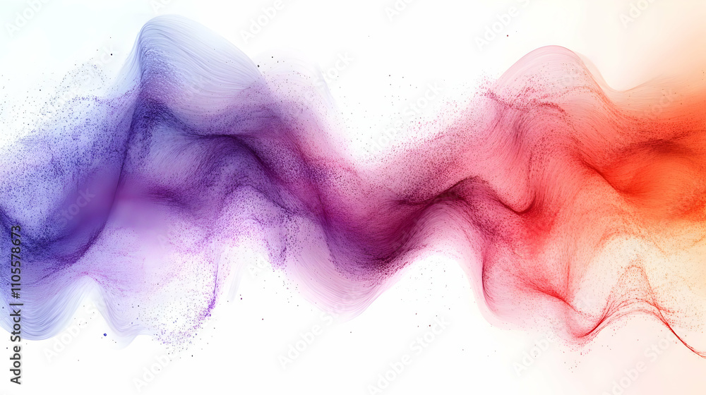 Poster abstract waves flowing colors dynamic motion design