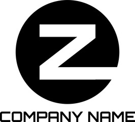 Z circle logo design vector
