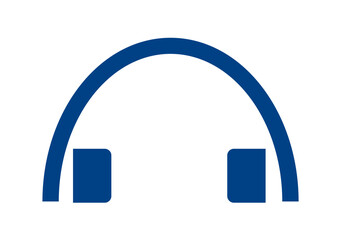 Illustration of Headphone Icon for Audio Technology