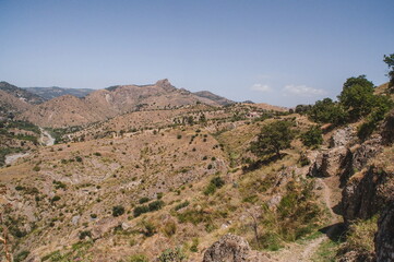 view of the mountains in Calabria