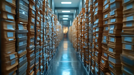 Endless Rows of Archived Files: A Glimpse Inside a Records Storage Facility