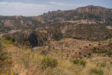 view of the mountains in Calabria