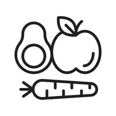 Fruit Icon vector image. Suitable for use on web apps, mobile apps, and print media.