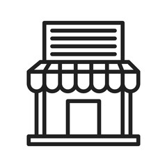 Store Sign Icon vector image. Suitable for use on web apps, mobile apps, and print media.