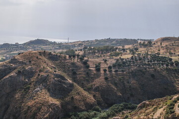 view of the mountains in Calabria