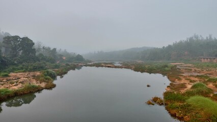 Fog over Netravathi River in Karnataka