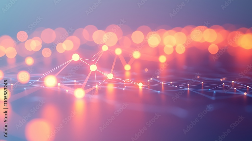 Poster abstract technology data connection concept