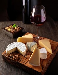 Red Wine and cheese board 
