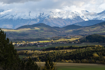 Paysage d'automne dans le Trièves, Alpes