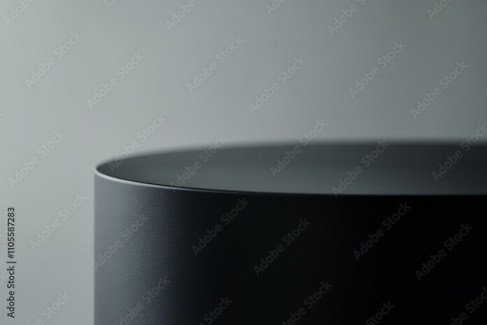 Aufkleber A striking image of a dark cylindrical object, with smooth curves and a matte finish, showcasing a minimalistic design that emphasizes elegance and simplicity.