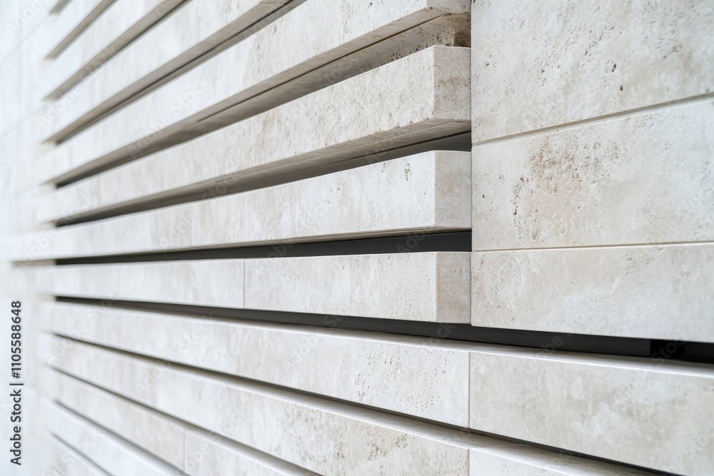 Leinwandbilder this image features a close-up view of a contemporary architectural stone facade, emphasizing the li