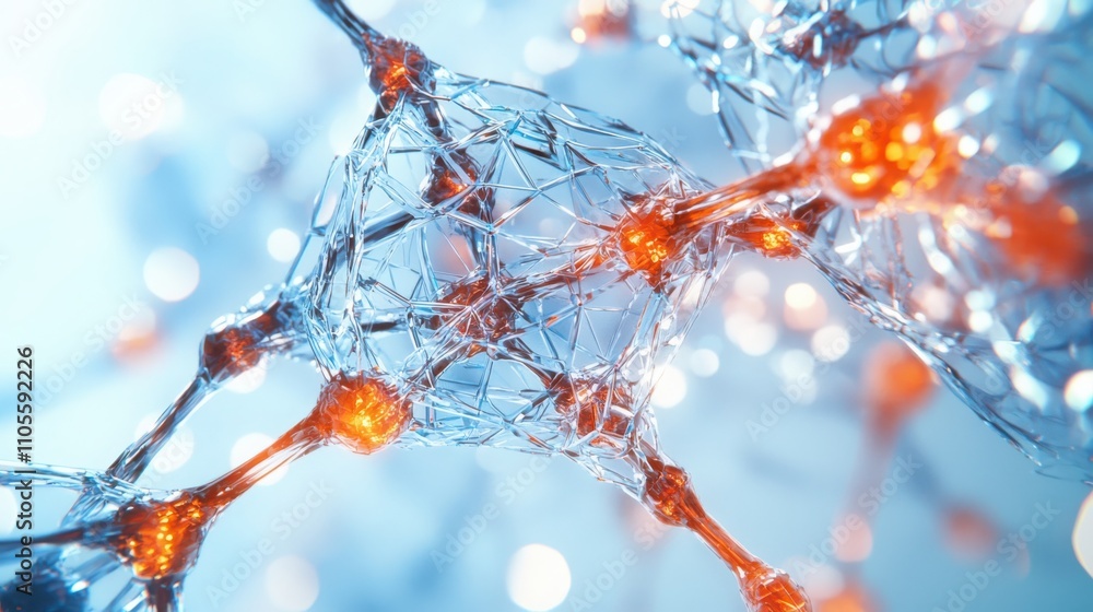 Poster exploring cellular circuit networks in biological systems integrated with digital technologies innov