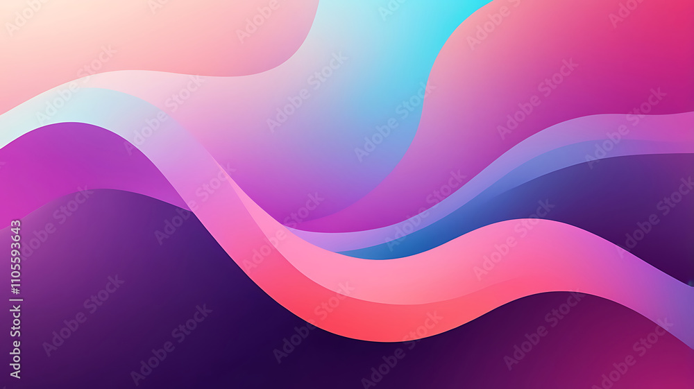 Poster colorful gradient abstract background with soft pastel blending smooth transitions.