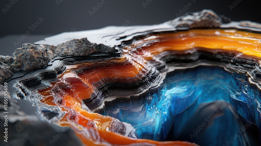 Poster Exploring fractal geological networks unveiling earth's internal structures through digital imaging technology