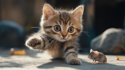 adorable playful kitten