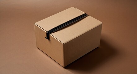 Cardboard Box on Brown background design