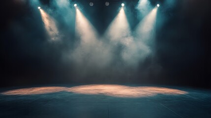 Obraz premium Stage Lighting Illuminates Empty Performance Space