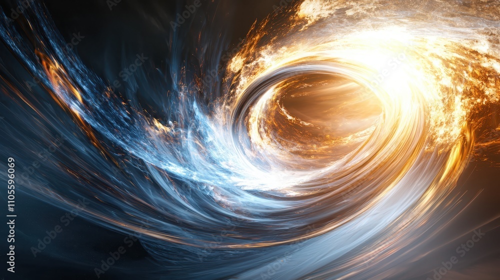 Fototapete Exploring quantum realms visualizing parallel universe boundaries through fractal patterns in a cosmic environment