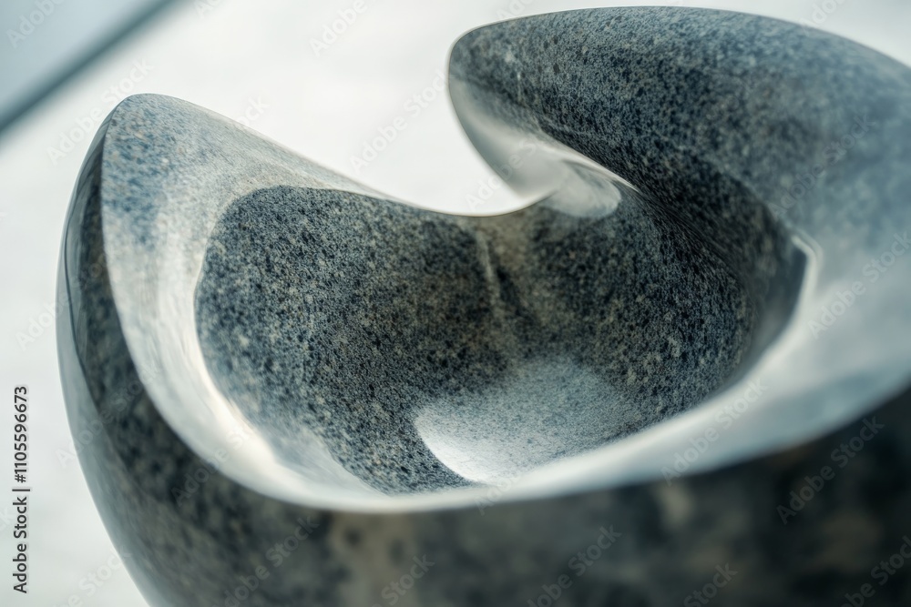 Poster this close-up image captures the intricate, textured surfaces and flowing curves of a beautifully po
