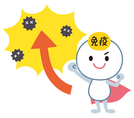 免疫力アップ　免疫細胞のキャラクター