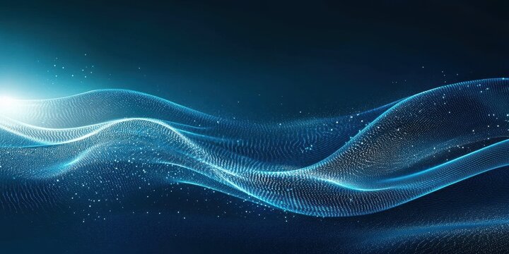 Abstract vector illustration of binary code flowing i