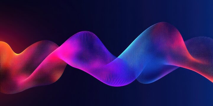 Abstract vector illustration of binary code flowing i