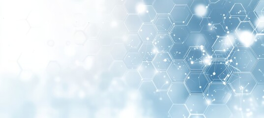 White Hexagon Pattern for Science and Technology Design