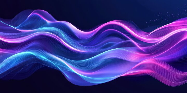 Abstract vector illustration of binary code flowing i